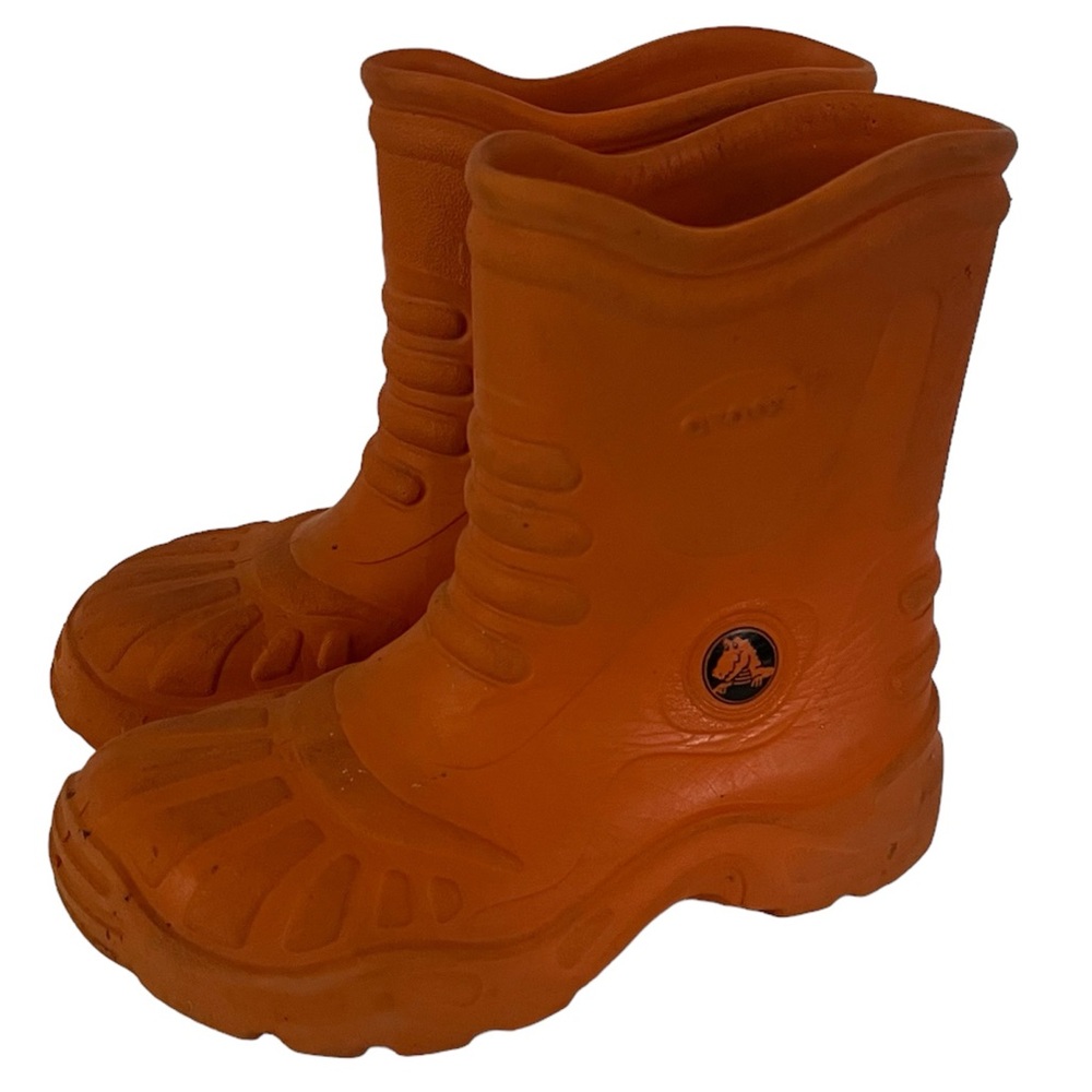 Crocs Kids Orange Georgia Rain Outdoor Boots Size 1